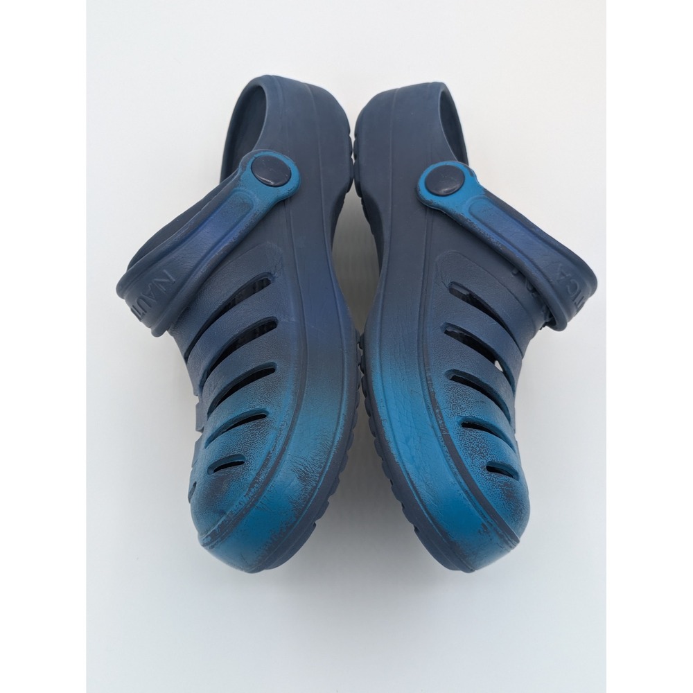 Nautica Kids Clogs Size 2 Navy Blue Water Shoes Slip On Beach Rubber - Picture 5 of 12